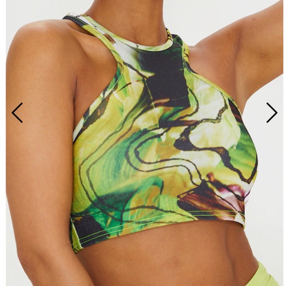 Crepe Racer Neck Crop Top - Picture 6 of 7